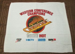 1994 Vancouver Canucks Western Conference Champions Stanley Cup Playoff Towel