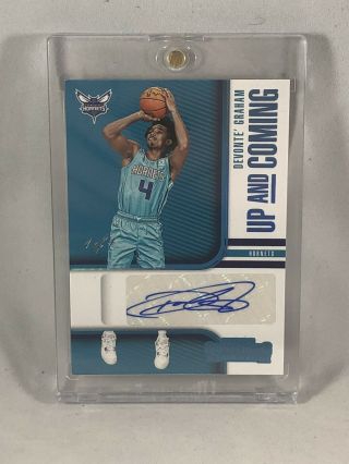 2018 - 19 Panini Contenders Devonte Graham Up And Coming Auto 1/1 Hornets Rookie