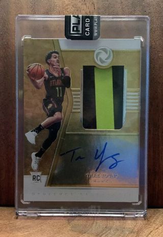 2018 - 19 Panini Opulence Trae Young 3clr Rpa 75/79 Rc Patch Auto Hawks