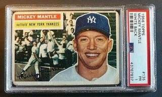 1956 Topps 135 Mickey Mantle Psa 1 Pr York Yankees Psa Label