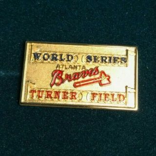 1999 Atlanta Braves World Series Press Pin