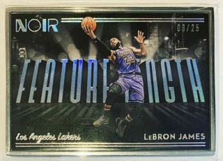Lebron James 2018 - 19 Panini Noir Silver Frame Sp La Lakers /25 Hot 