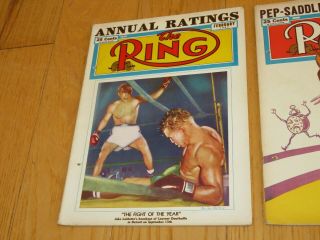2 Old 1951 The Ring boxing Wrestling magazines Jake Lamotta Laurent Dauthuille 2