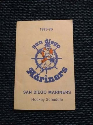 1975 - 76 San Diego Mariners (wha) Dean 