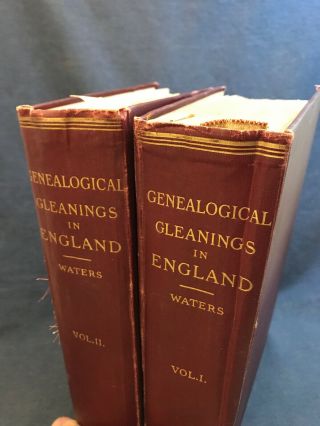 1901 Genealogical Gleanings In England Henry Waters Vols 1 - 2 I Ii Ancestry Uk