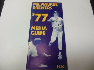 1977 Milwaukee Brewers Media Guide Players Roster Mlb Baseball Very Rare