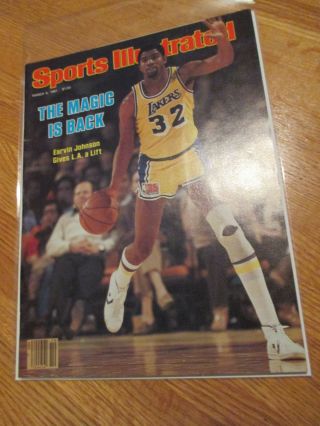 1981 Sports Illustrated MAGIC JOHNSON Los Angeles Lakers Immaculate NO LABEL 2