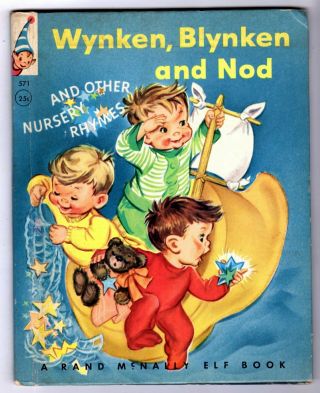 Wynken,  Blynken And Nod Vintage 1st Print Rand Mcnally Elf Book Vg,  28 Page