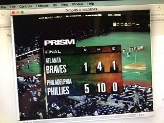 Philadelphia Phillies Vs Atlanta Braves Dvd 9/24/1997