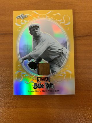 2019 Leaf Metal Babe Ruth Game Bat Relic Gold 1/1