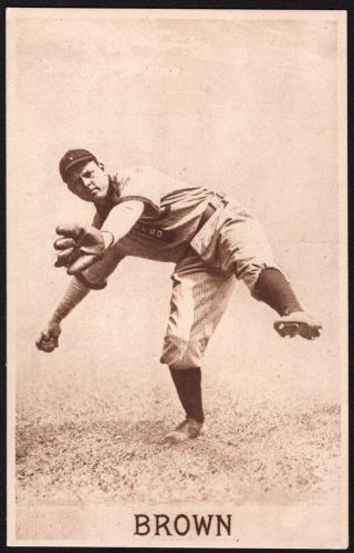 1910 Pc796 Mordecai “three Finger” Brown (hof) Baseball Postcard