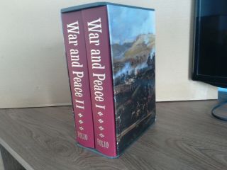 Folio Society - War And Peace By Tolstoy.  Two Volumes With Slip Case