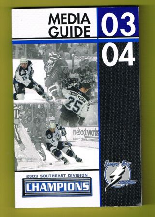 2003/04 Tampa Bay Lightning Nhl Hockey Media Guide
