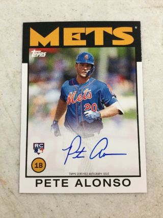 2019 Topps The National Pete Alonso 1/50 Auto Autograph Rookie Card Mets