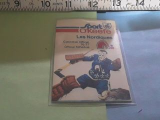 1976 - 77 Quebec Nordiques Wha Hockey Schedule
