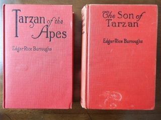 1914 Tarzan Of The Apes & 1917 Son Of Tarzan Edgar Rice Burroughs Books