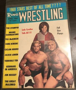 1969 The Ring Wrestling April Killer Kowalski Jean Antone Gene Kininski Battman