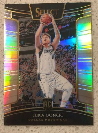 2018 - 19 Panini Select Luka Doncic Rookie Silver Prizm Refractor Rc 