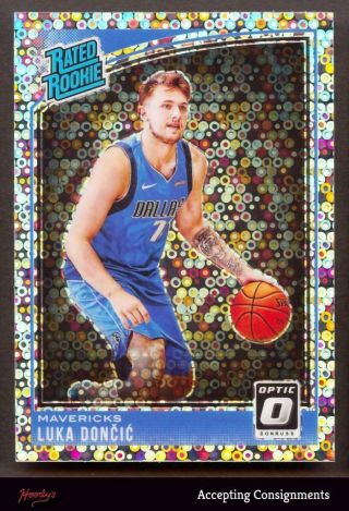 2018 - 19 Donruss Optic Fast Break Holo 177 Luka Doncic Rated Rookie Rc Mavs