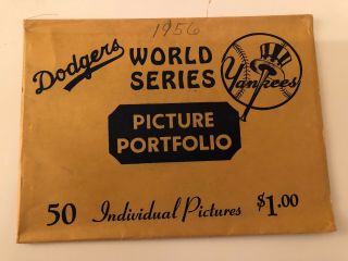 Vintage 1956 World Series Dodgers Vs Yankees Player Photo Envelope Only
