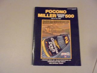 July 17 - 19,  1992 Miller Draft 500 Nascar Program,  Stock Car Racing,  Earnhar