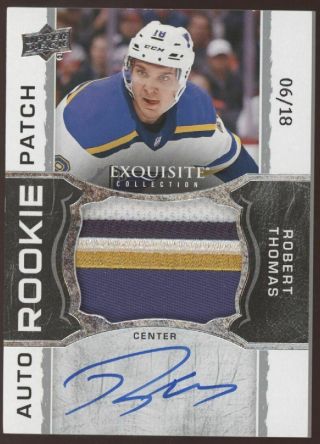 2018 - 19 Ud The Cup Exquisite Robert Thomas 4 Color Patch Rc Auto /18