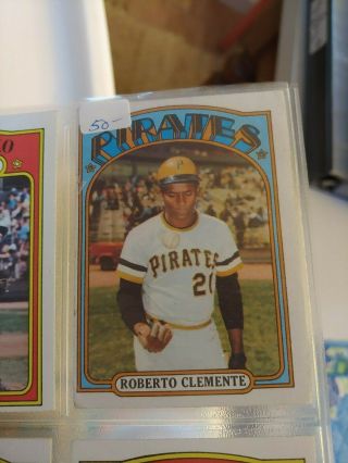 Partially Complete Set 1972 Topps Baseball Cards Incl Mays,  Aaron,  Rose