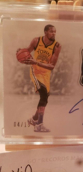 Kevin Durant Golden State Warriors RPA /15 Game Worn Flawless Basketball 2019 2