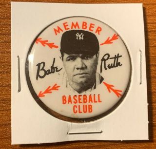 Babe Ruth Ny Yankees Baseball Club Member 1 " Pin 2051