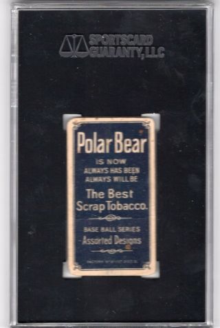 1909 - 11 T206 Walter Johnson - Hands at Chest - Polar Bear back - SGC 20 (Fair 1. 2