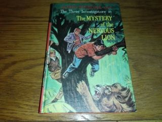 Three 3 Investigators - Mystery Of The Nervous Lion - Collins Uk H/back 1975