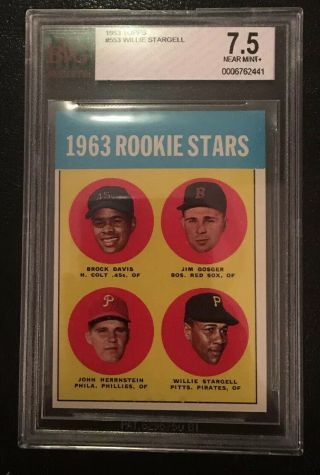 1963 Topps Willie Stargell Hof Rookie Rc 553 Bvg 7.  5 Nm,  Priced To Sell