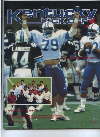 1984 Kentucky Wildcats Vs Florida Gators Football Program Mbx80