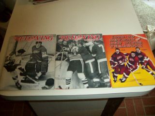 2 Detroit Red Wings Magazines Detroit Vs Chicago,  & 1969 - 70 Red Wings Yearbook