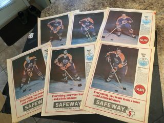 Edmonton Oilers Sun Newspaper Hockey Photo Series 1981 X6 Messier Anderson