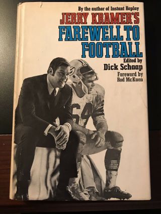 Jerry Kramer Farewell To Football 1969 Hardback Book Green Bay Packers
