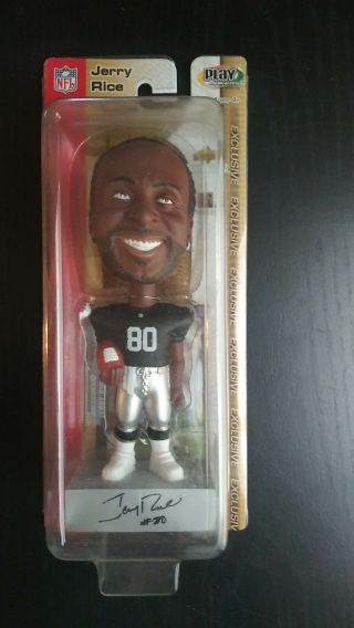 Playmakers 2002 Exclusive Jerry Rice Bobblehead Nfl Oakland Raiders Mip