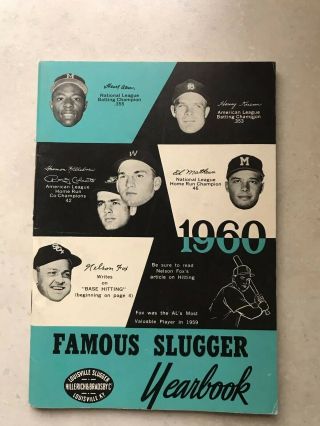 1960 Famous Louisville Slugger Year Book Los Angeles Dodgers World Champs Koufax