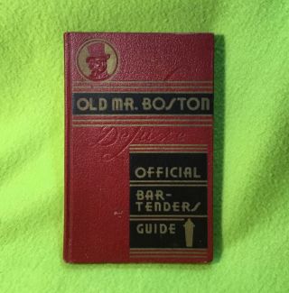 Old Mr Boston 1935 Deluxe Official Bartenders Guide 1st Ed 3rd Printing,  Advert.