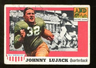 Johnny Lujack 1955 Topps All American 52 Notre Dame Good 55213