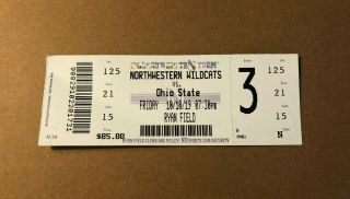 2019 Ohio State Vs.  Northwestern Football Ticket Stub