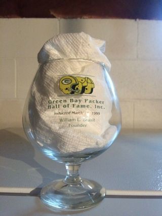 Green Bay Packers Hall Of Fame Glass 1995 25 Anniversary Brault