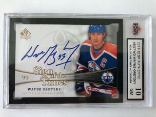 Wayne Gretzky Auto Sp Authentic 2011 - 12 Sign Of The Times Ksa 10