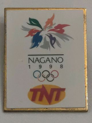 Vintage Nagano 1998 Winter Olympics Xviii Games Japan Tnt Pin Pinback