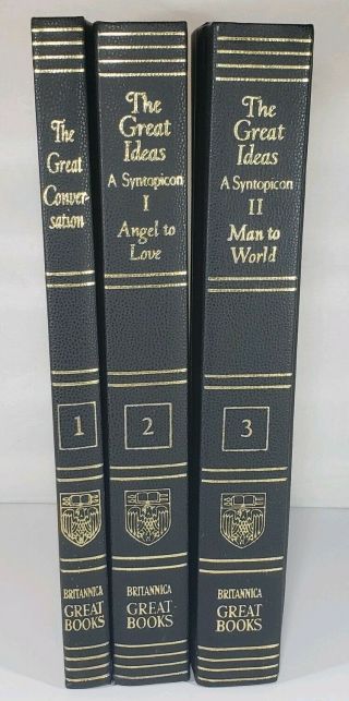 Britannica Great Books Of The Western World 1 - 2 & 3 The Great Ideas A Syntopicon