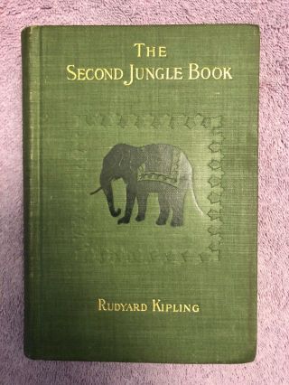 Rudyard Kipling The Second Jungle Book - 1st Ed.  (1899) Scarce Story Of Mowgli
