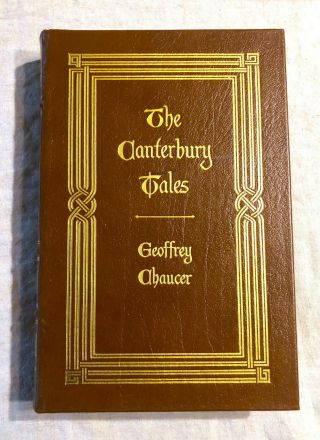 Easton Press The Canterbury Tales Geoffrey Chaucer Full Leather Collector 