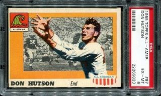 1955 Topps All - American 97 Don Hutson Rc Psa 6 Alabama Hof.  -