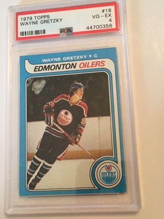 1979 Topps Wayne Gretzky Rookie Card Psa 4 Vg - Ex Edmonton Oilers