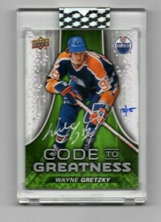 2019 - 20 Upper Deck Buybacks Wayne Gretzky Auto On Card Code To Greatness 13/15